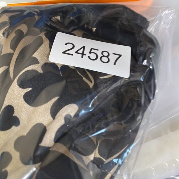 Apt. 9 Blouse Women M Medium Black Paisley Square Neck 3/4 Sleeve Pullover - Picture 9 of 9